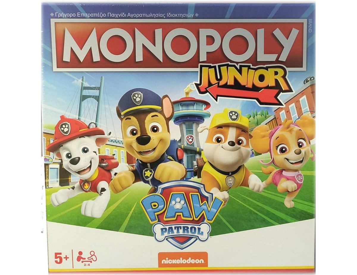 Winning Moves: Monopoly - Junior Paw Patrol  Επιτραπέζιο (Ελληνική Γλώσσα) (WM04163-GRK)