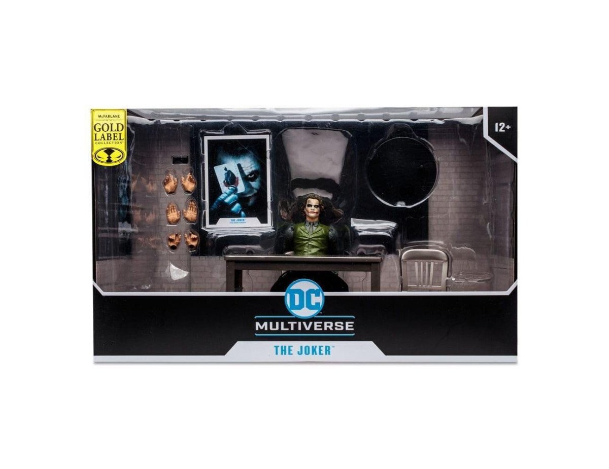 McFarlane DC Multiverse: Gold Label Collection - The Dark Knight - The Joker Interrogation Room Playset (18cm)