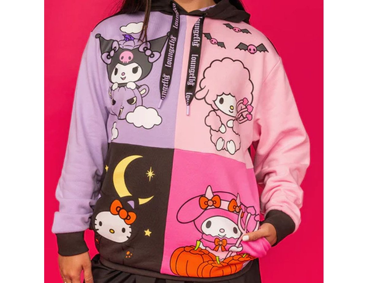 Loungefly Sanrio: Hello Kitty - Kuromi And My Melodi Halloween Hooded Sweatshirt (L) (SANHD0003L)