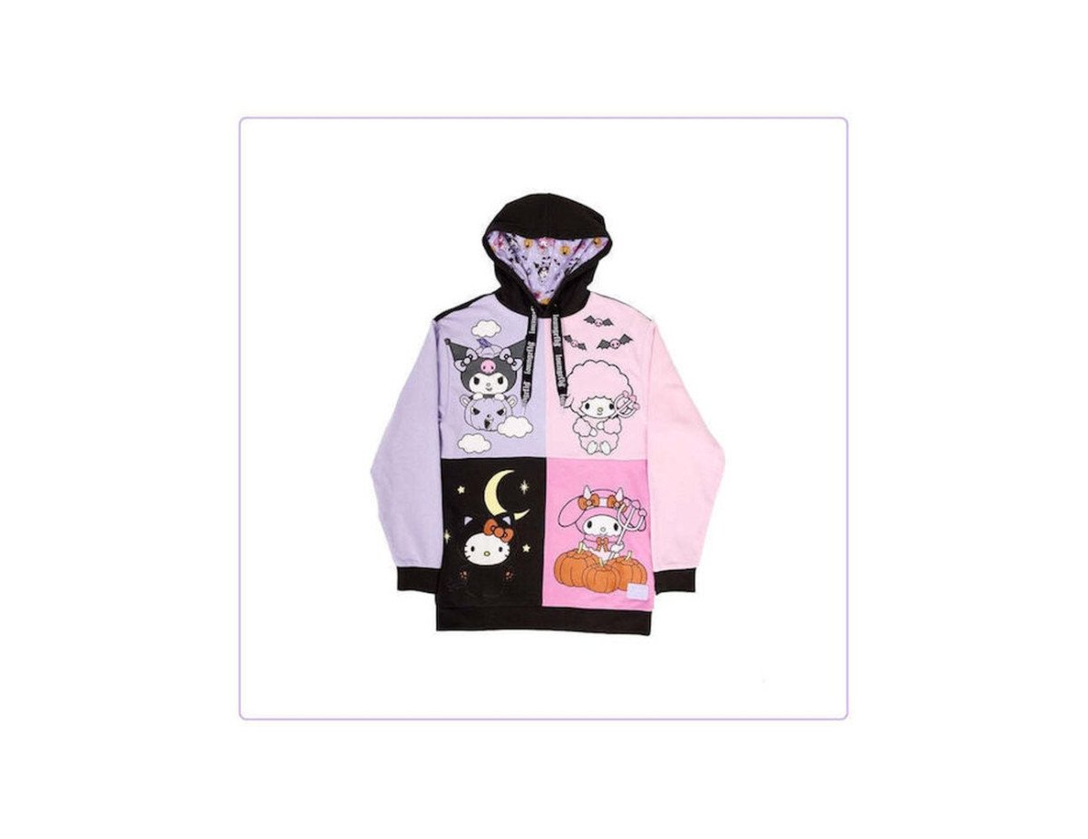 Loungefly Sanrio: Hello Kitty - Kuromi And My Melodi Halloween Hooded Sweatshirt (XL) (SANHD0003X)