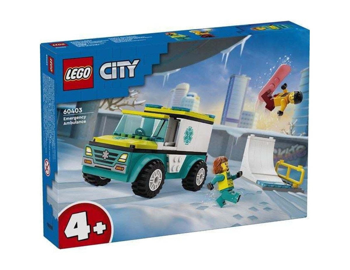 LEGO® City: Emergency Ambulance and Snowboarder (60403)