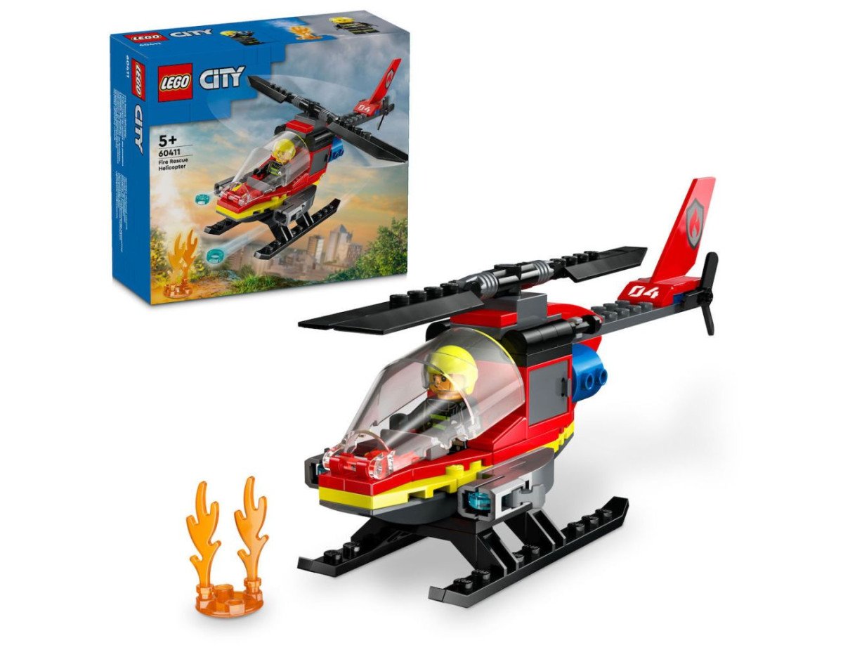 LEGO® City: Fire Rescue Helicopter Building Set (60411)