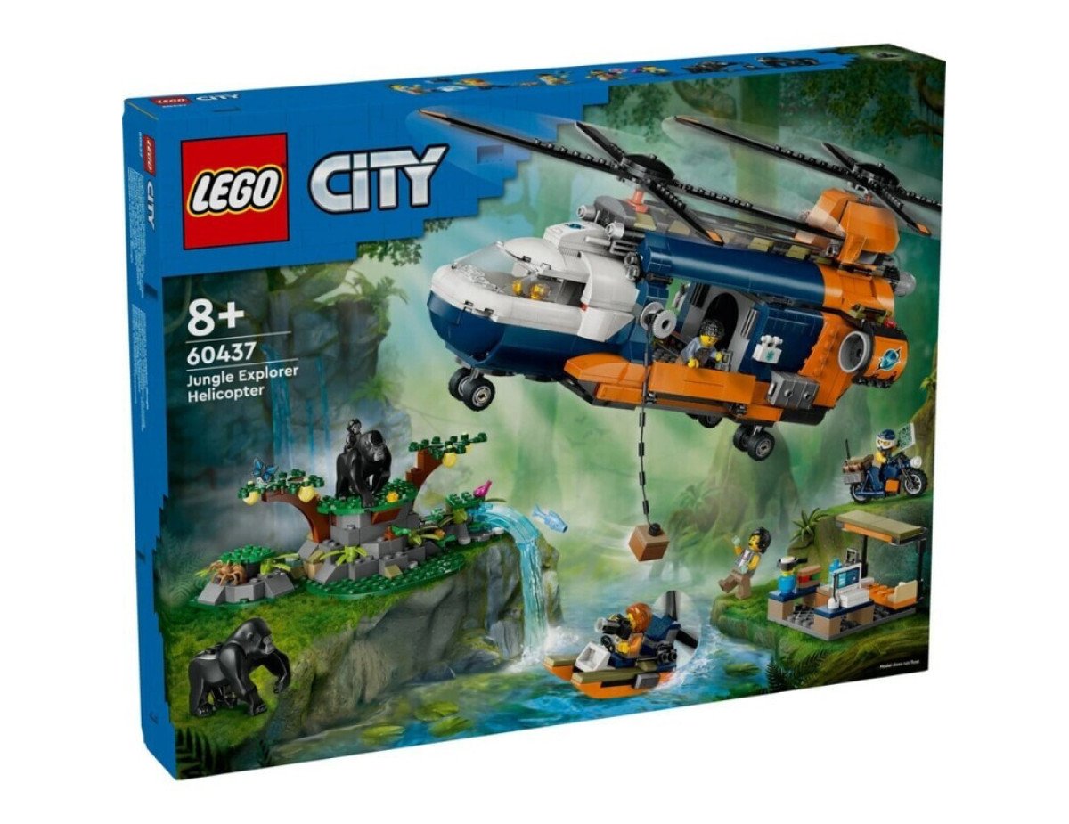 LEGO® City Exploration: Jungle Explorer Helicopter at Base Camp (60437)