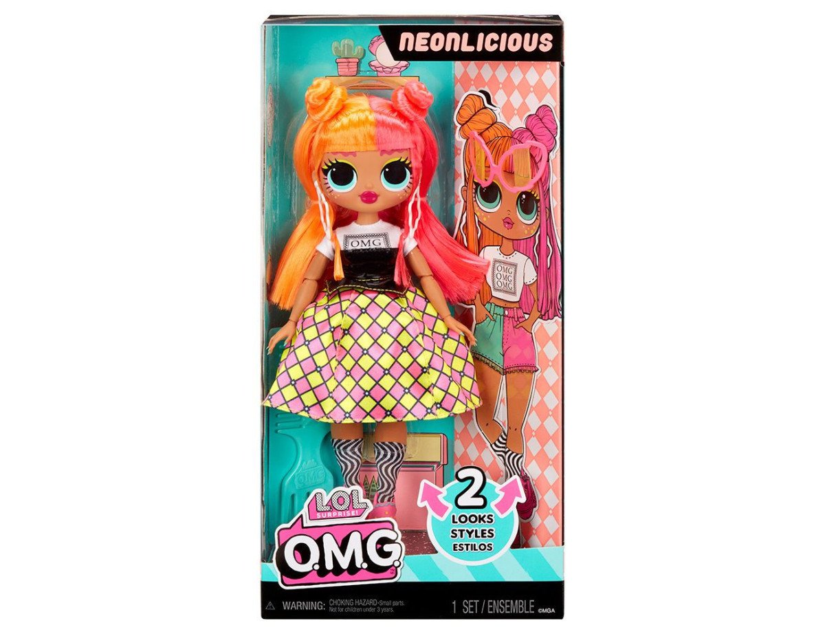 MGA L.O.L. Surprise!: O.M.G. - Neonlicious Doll (591580EUC)