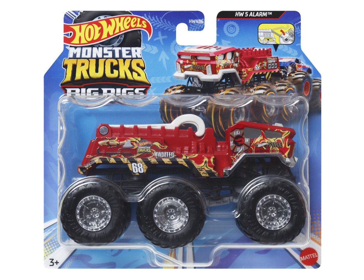 Mattel Hot Wheels Monster Trucks: Big Rigs - HW 5 Alarm (HWN94)