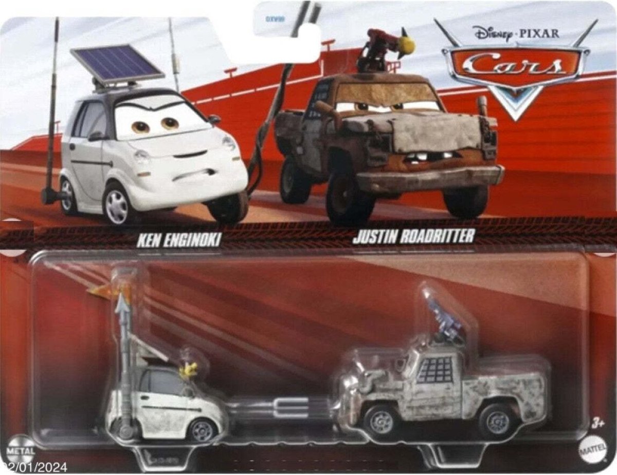 Mattel Disney Pixar: Cars On the Road - Ken Enginoki  Justin Roaddritter (Set of 2) (HTX13)