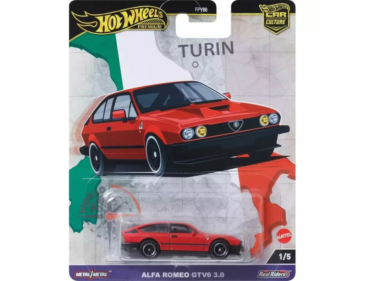 Mattel Hot Wheels Premium: Car Culture - Alfa Romeo GTV 6 3.0 Vehicle (HRV80)