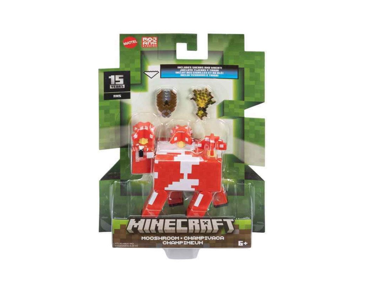 Mattel Minecraft: 15th Anniversary - Mooshroom Action Figure (HTL83)