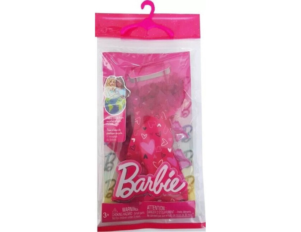 Mattel Barbie: Fashion Pack - Pink Dress with Hearts (HRH36)