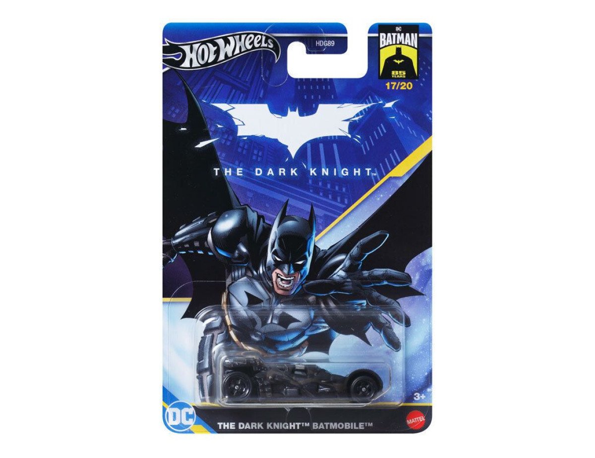 Mattel Hot Wheels DC: Batman 85 Years - The Dark Knight Batmobile Vehicle (HRW32)