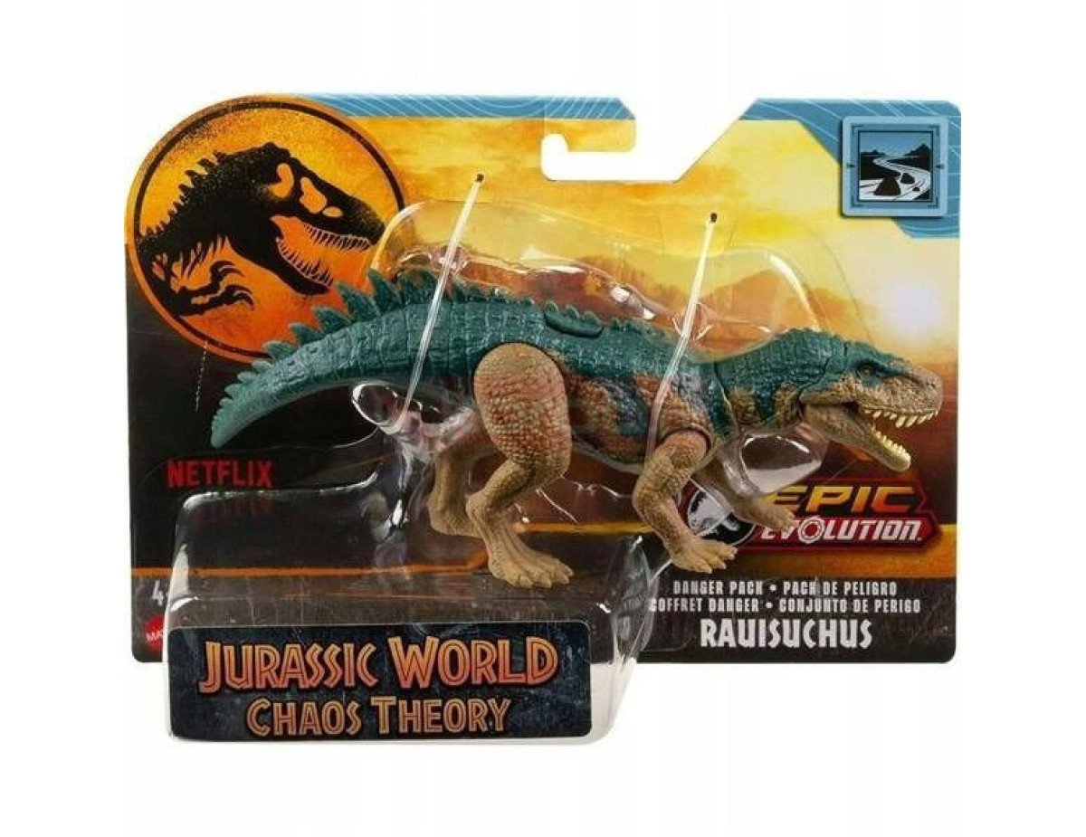 Mattel Jurassic World Epic Evolution: Chaos Theory Danger Pack - Rauisuchus Action Figure (HTK57)