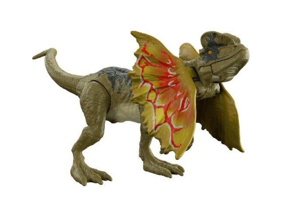 Mattel Jurassic World Epic Evolution: Chaos Theory Strike Attack - Dilophosaurus Action Figure (HTK65)