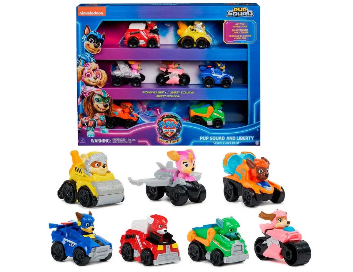 Spin Master Paw Patrol: The Mighty Movie - Pup Squad and Liberty Vehicle Gift Pack (7pcs) (6067861)