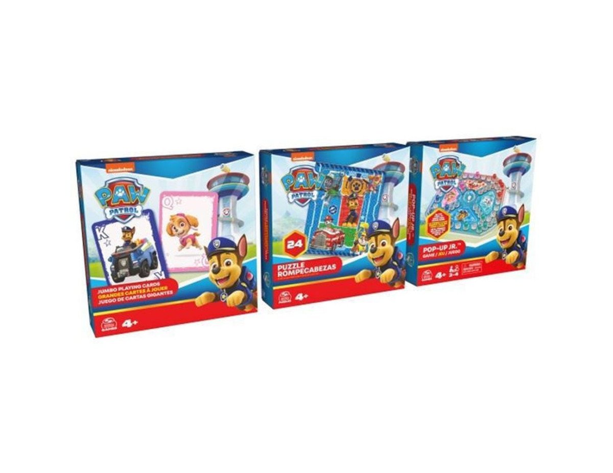 Spin Master Paw Patrol: Game Bundle - Jumbo Cards, Pop-Up Game, 24-Piece Puzzle (6066829)