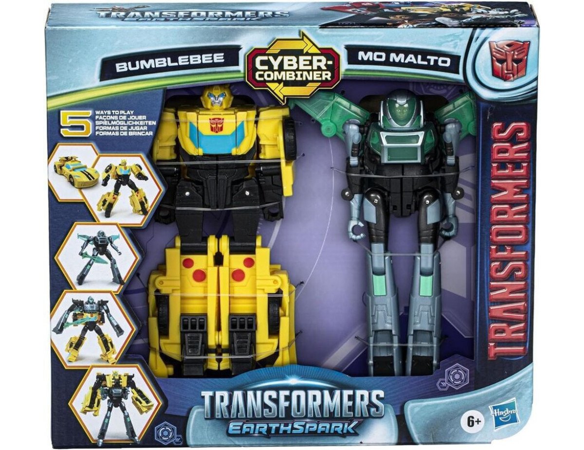 Hasbro Transformers Earthspark: Cyber-Combiner - Bumblebee  Mo Malto Action Figures (F8439)