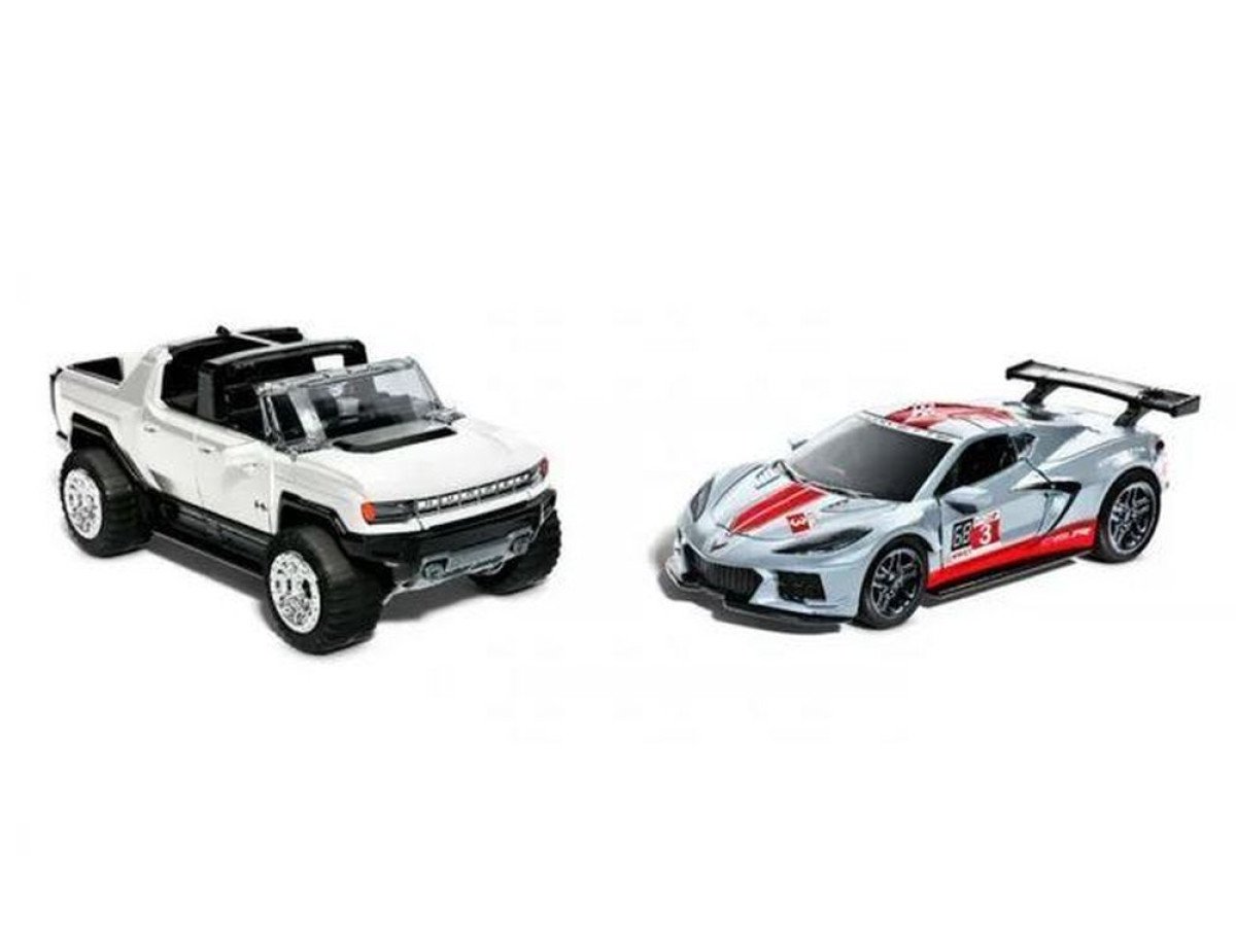 Mattel Hot Wheels: Pull-Back Speeders - GMC Hummer EV  Corvette C8.R (HPR94)