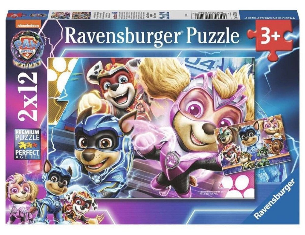 Ravensburger Puzzle: Paw Patrol The Mighty Movie (2x12pcs) (5721)