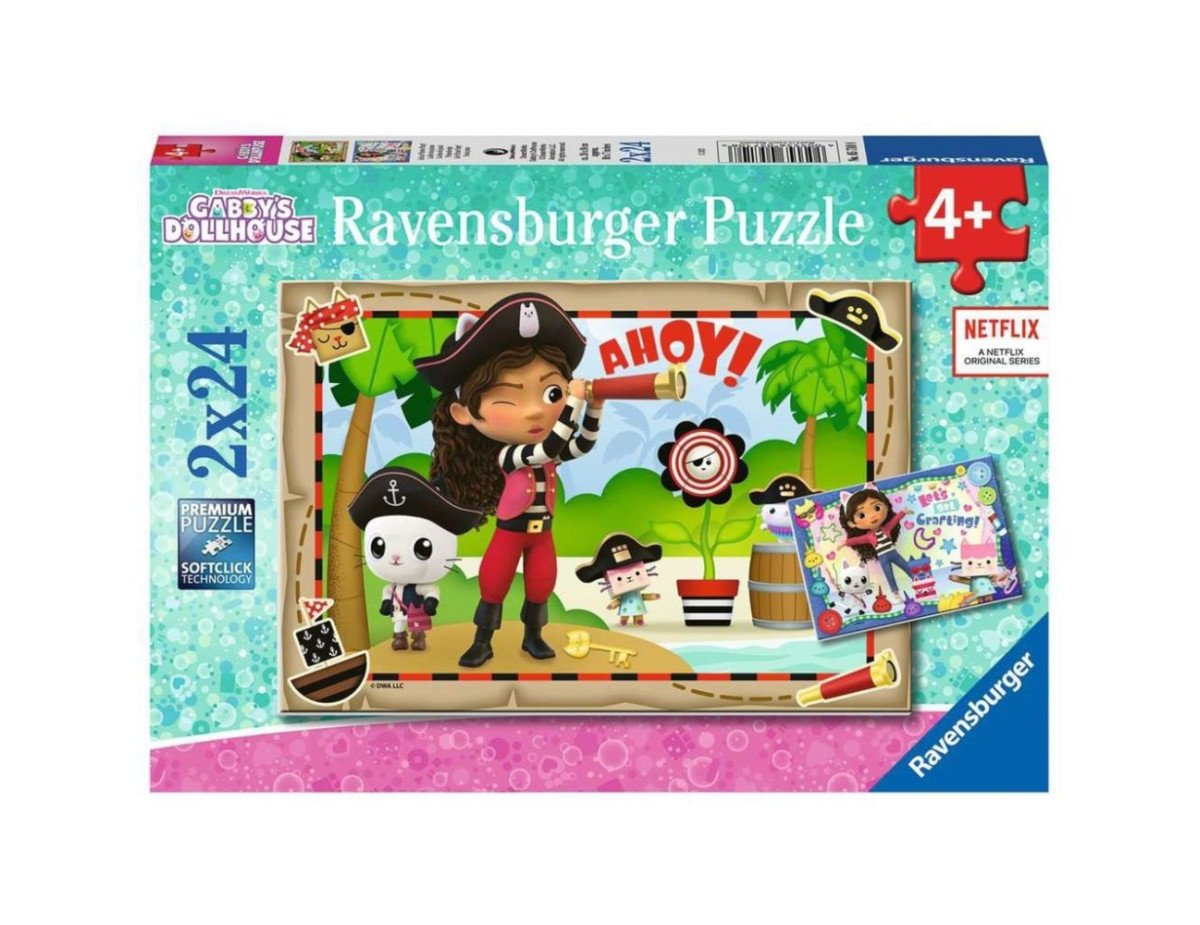 Ravensburger Puzzle: Gabbys Dollhouse - Lets Pirate Party! (2x24pcs) (5710)