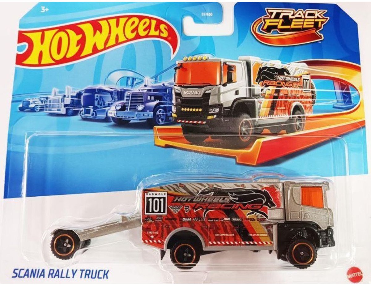 Mattel Hot Wheels Track Stars - Scania Rally Truck (Grey) (HXP25)