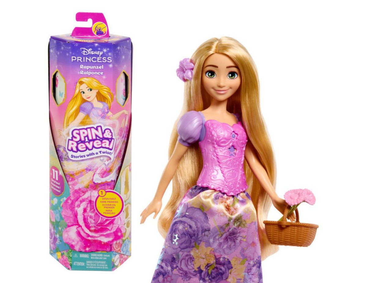 Mattel Disney Princess: Spin  Reveal - Rapunzel (HTV86)