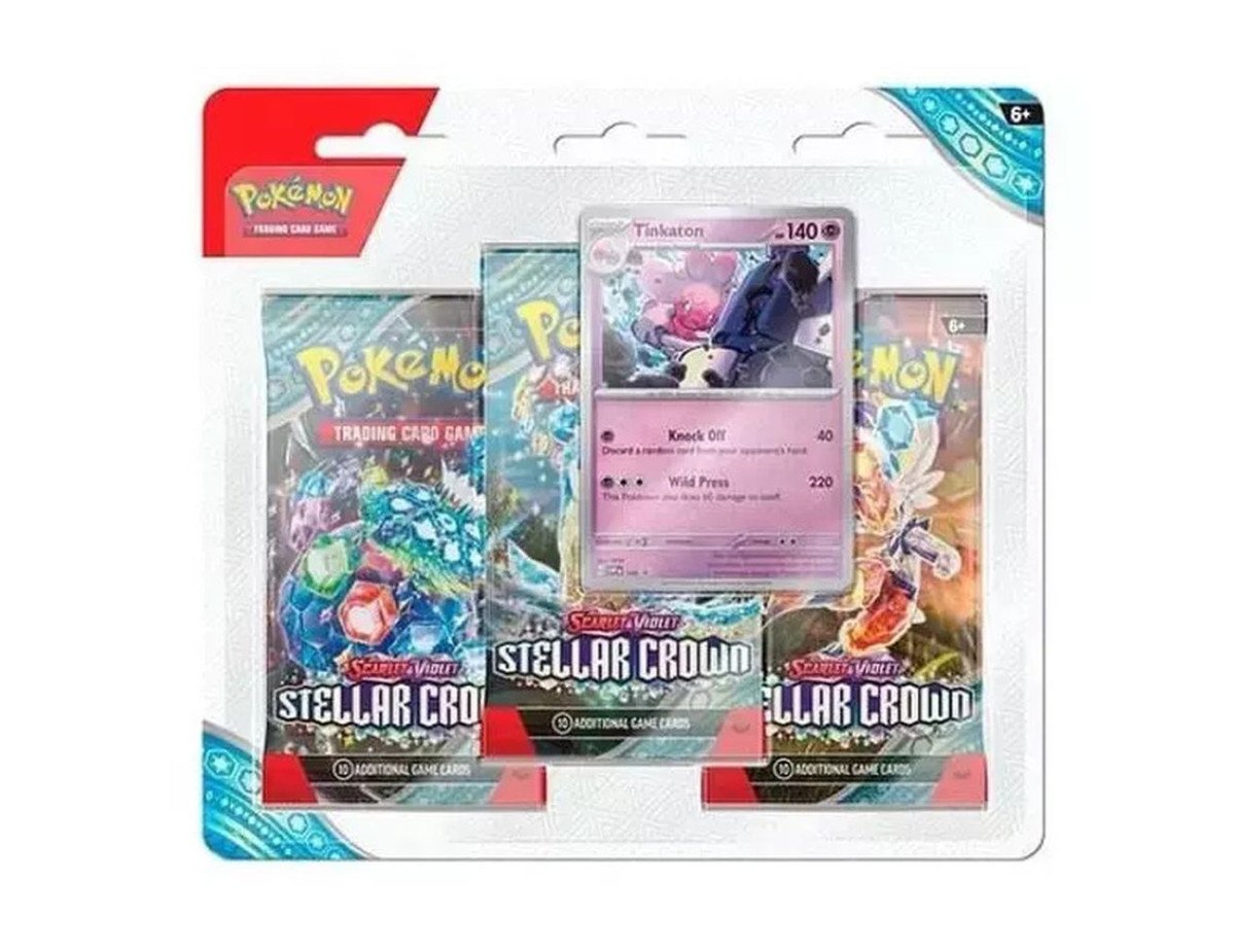 Pokemon TCG: Scarlet  Violet - Stellar Crown 3-Booster Blister (POK859076)