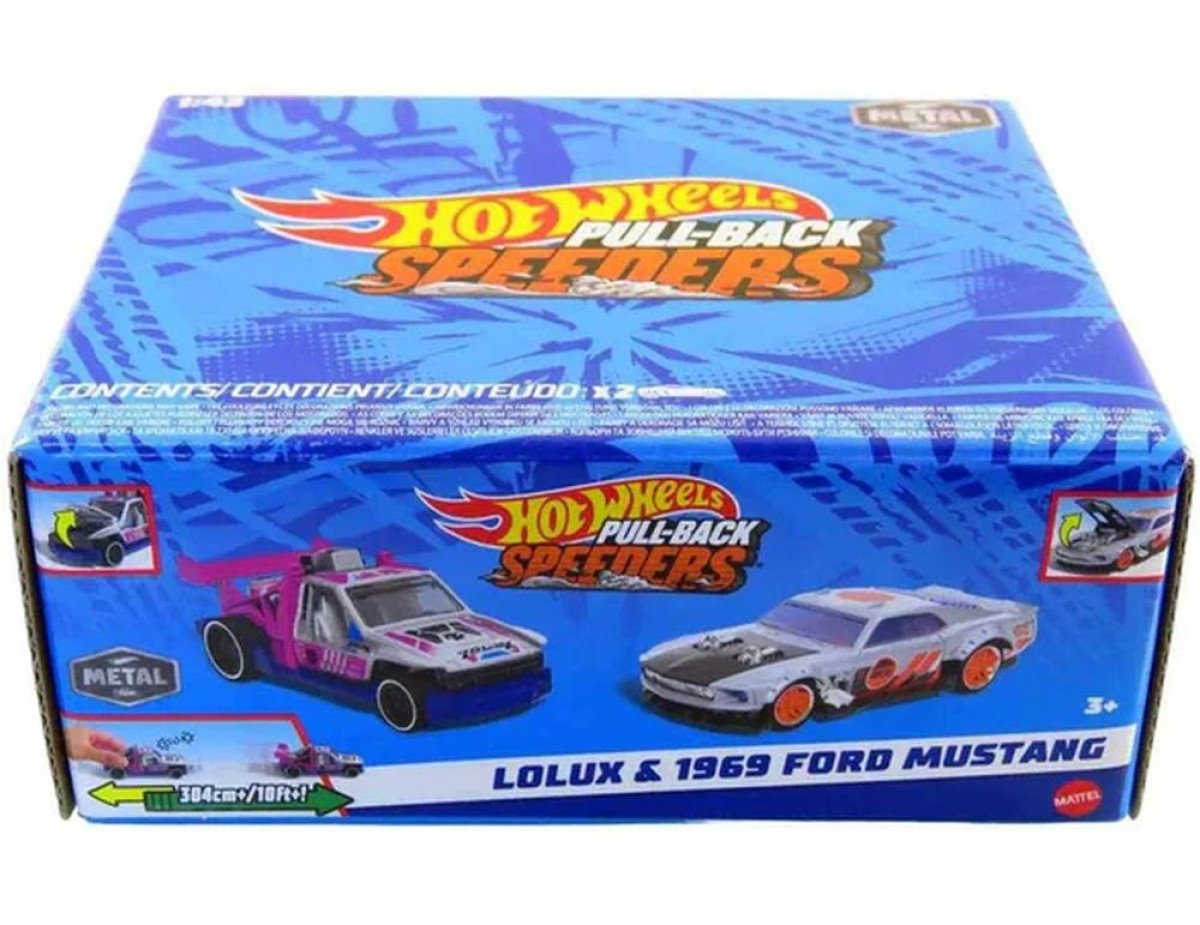 Mattel Hot Wheels: Pull-Back Speeders - Lolux  1969 Ford Mustang (HWH57)