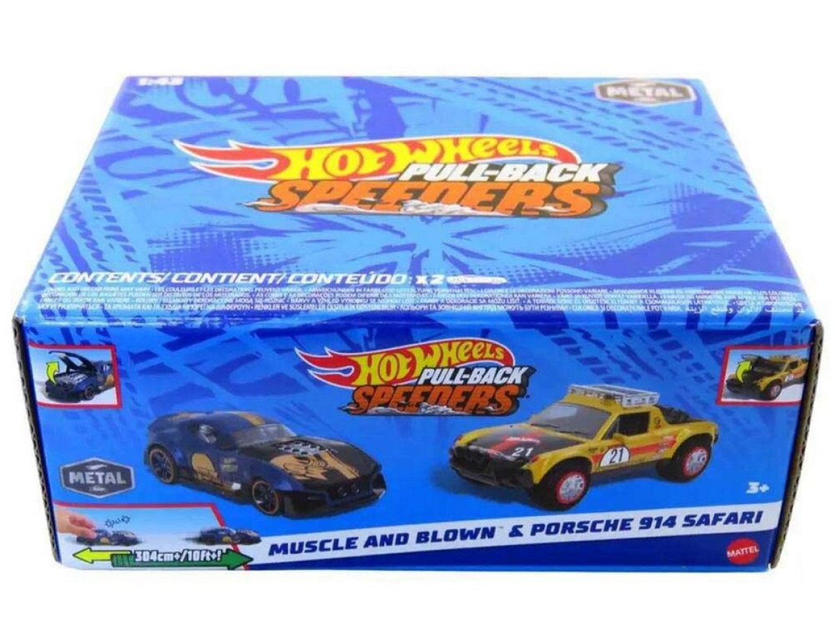 Mattel Hot Wheels: Pull-Back Speeders - Muscle and Blown  Porsche 914 Safari (HWH54)