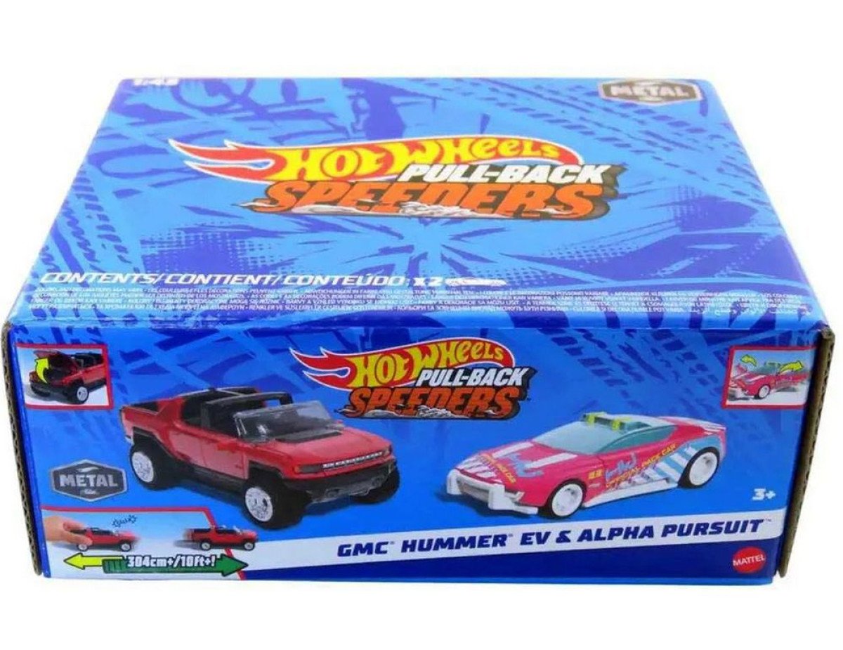 Mattel Hot Wheels: Pull-Back Speeders - GMC Hummer EV  Alpha Pursuit (HWH55)