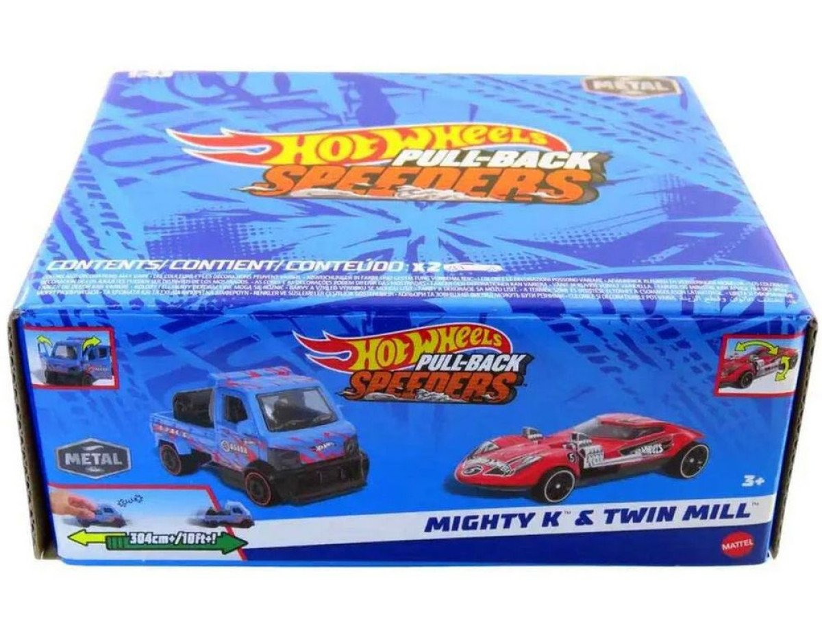 Mattel Hot Wheels: Pull-Back Speeders - Mighty K  Twin Mill (HWH58)