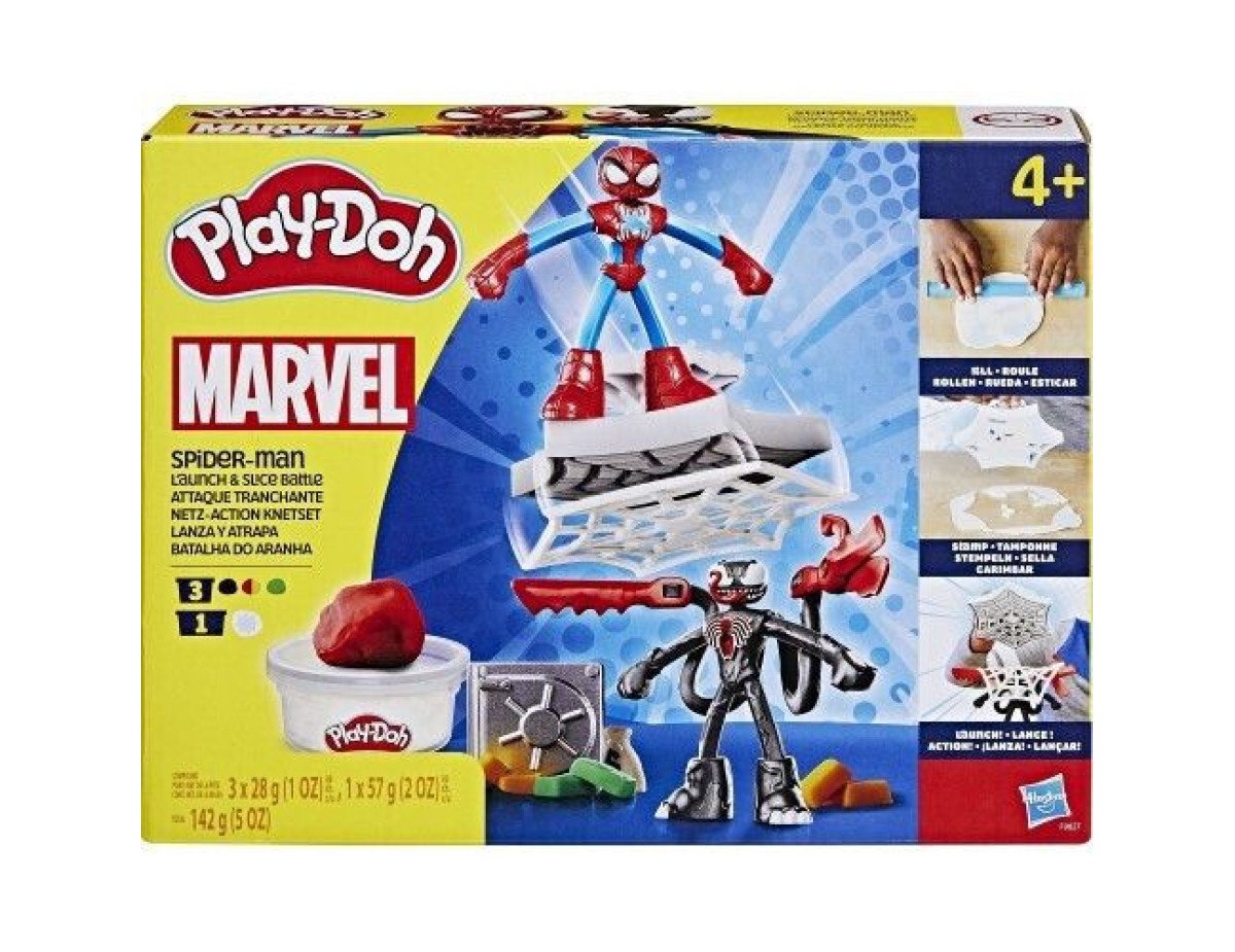 Hasbro Play-Doh Marvel: Spider-man - Launch And Slice Battle (F9827)