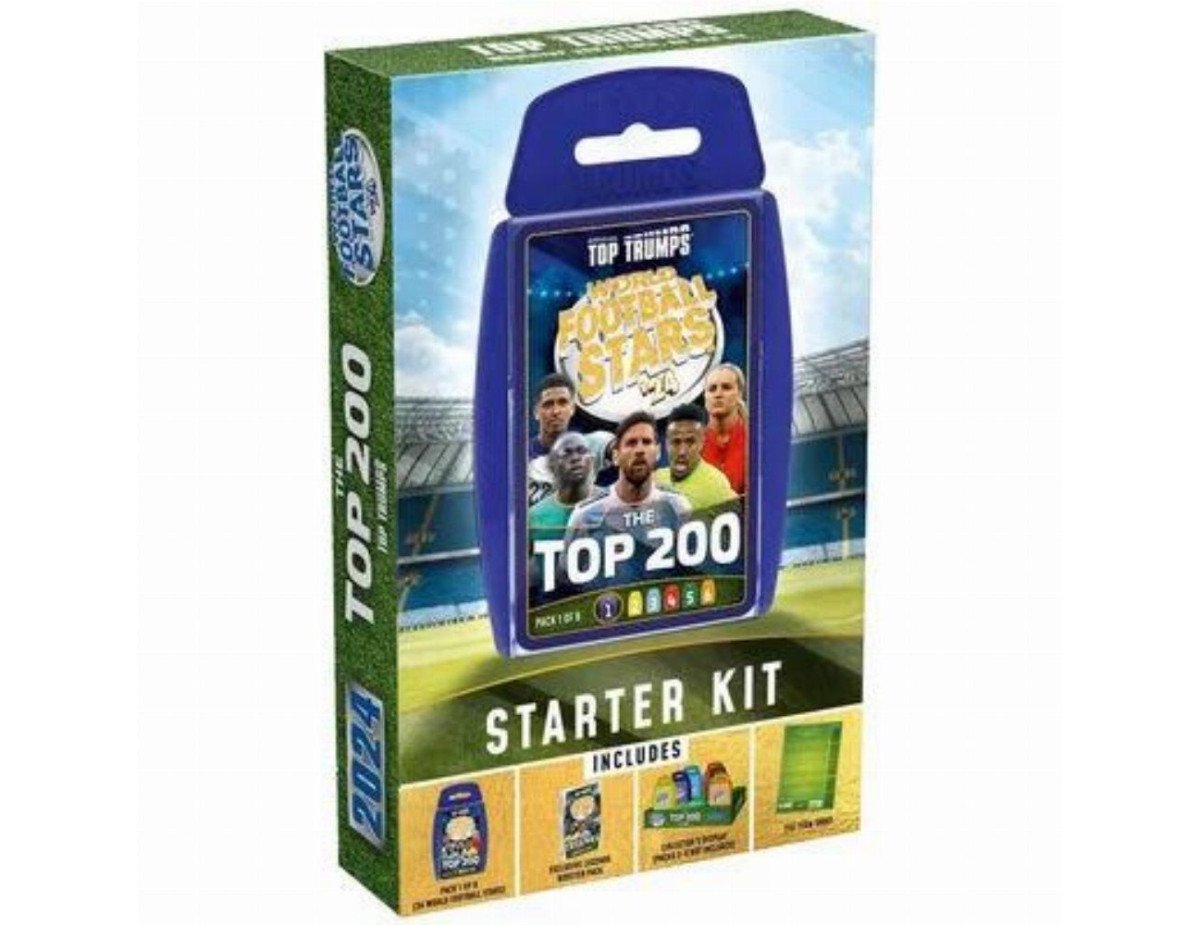 Winning Moves: Top Trumps - World Football Stars 2024 The Top 200 Starter Kit - Card Game (WM04717-EN1)