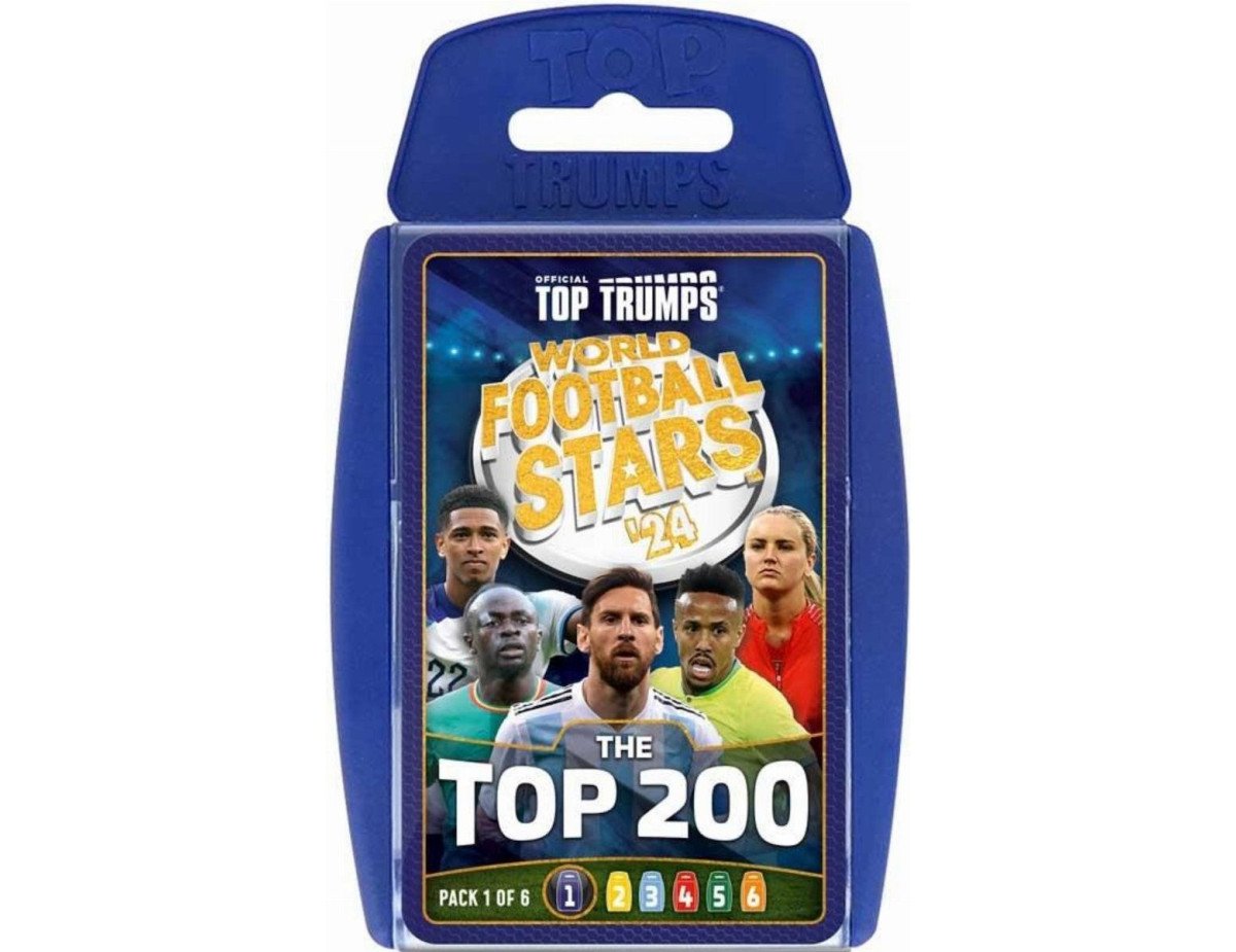 Winning Moves: Top Trumps - World Football Stars 2024 The Top 200 Pack 1 - Card Game (WM04707-EN1)