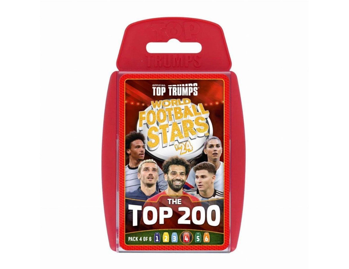 Winning Moves: Top Trumps - World Football Stars 2024 The Top 200 Pack 4 - Card Game (WM04803-EN1)