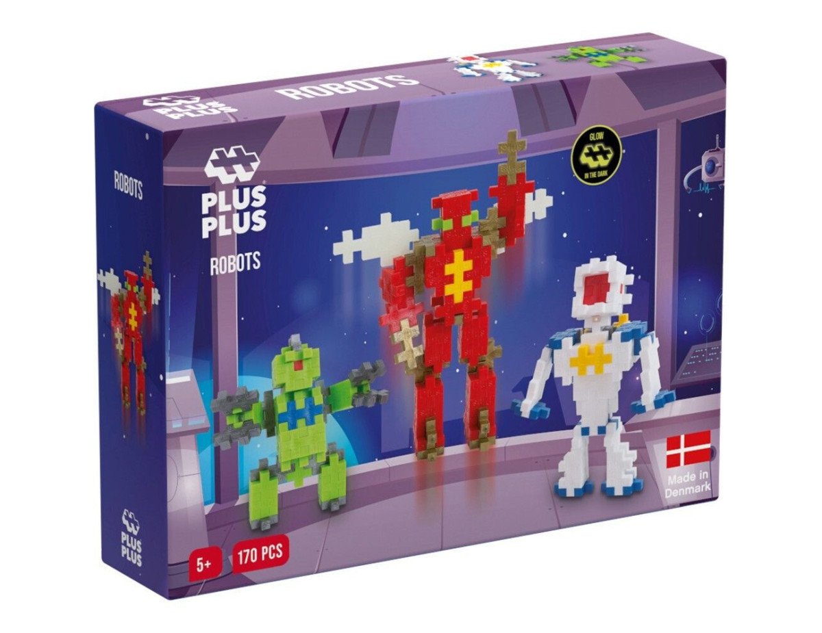 Giochi Preziosi Plus-Plus: Learn To Build - Robots 170pcs (Glow in the Dark) (PLS3828)