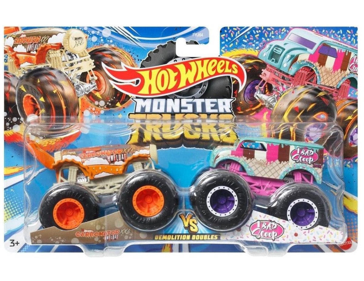 Mattel Hot Wheels Monster Trucks: Demolition Doubles - Carbonator XXL HWFloat VS 1 Bad Scoop (HWN67)