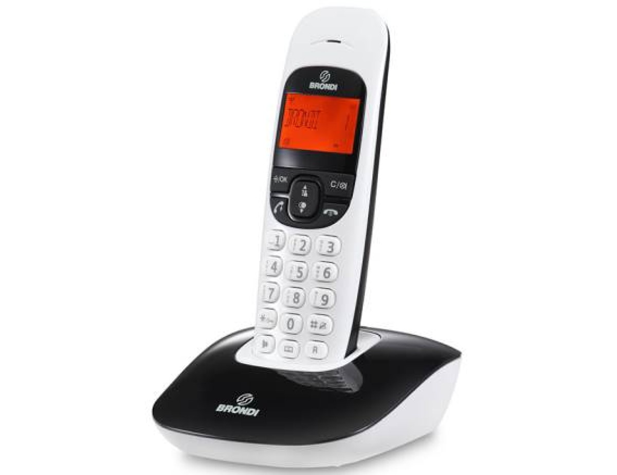 Telefono Cordless Brondi Nice Nero/Bianco Telefono Cordless Brondi Nice Nero/Bianco