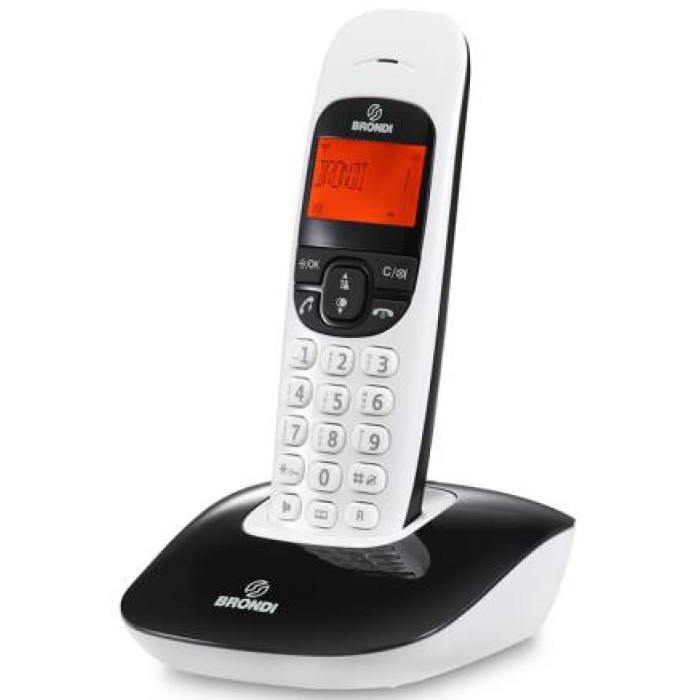 Telefono Cordless Brondi Nice Nero/Bianco