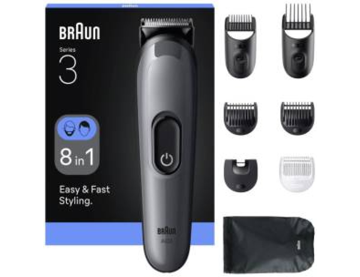 Braun Regolabarba e Capelli AIO3540 8 in 1