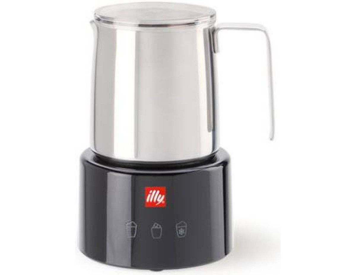 illy Cappuccinatore Montalatte Elettrico Nero Inox