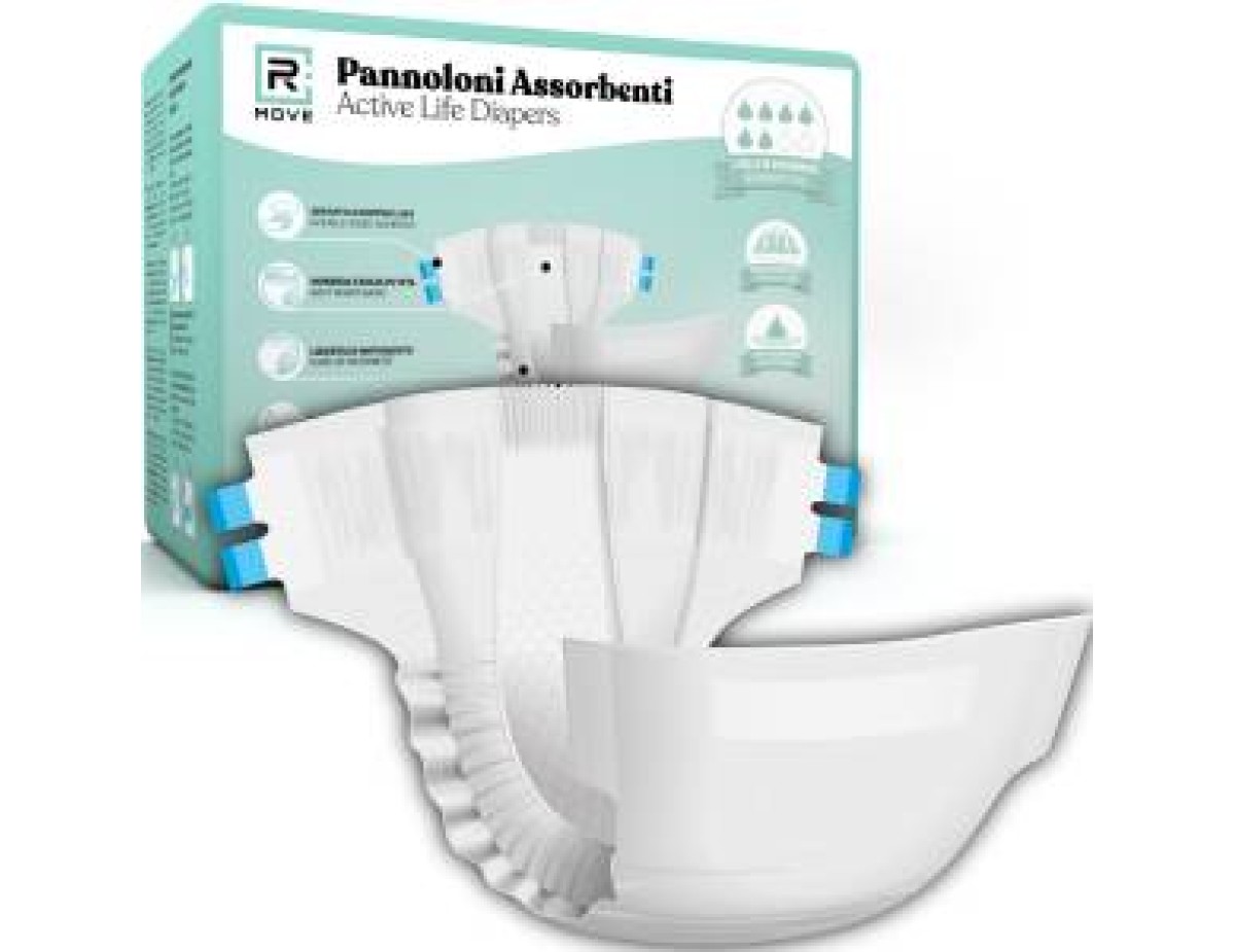 1 Conf. da 25 pz Tg. L Pannoloni Assorbenti ActiveLife Adulto RMOVE