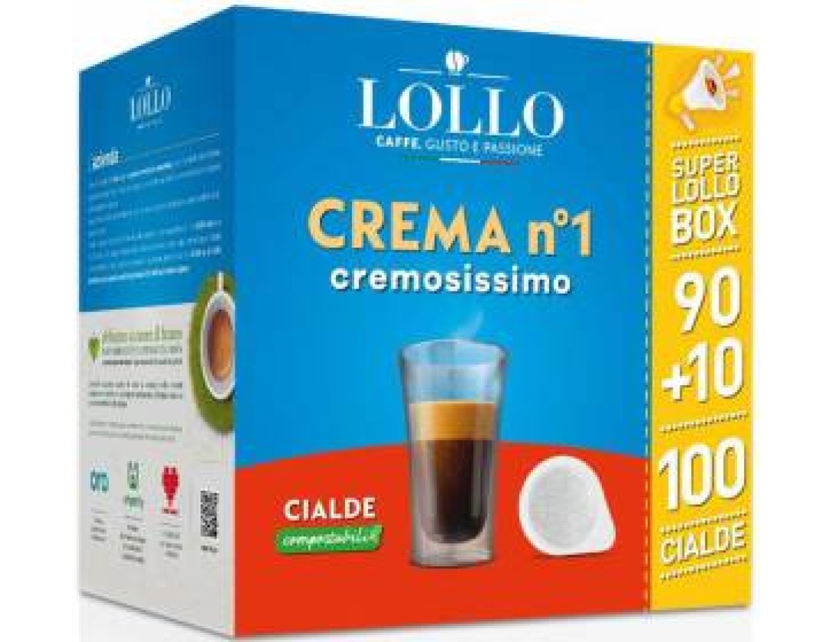Lollocaffè Box Cialde Cremosissimo ESE 44mm 100pz