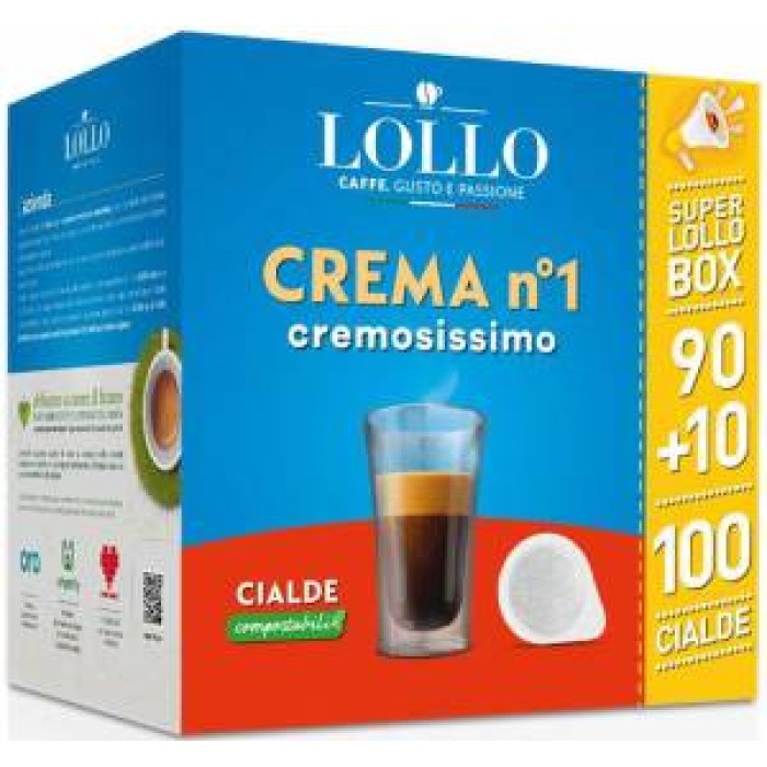 Lollocaffè Box Cialde Cremosissimo ESE 44mm 100pz