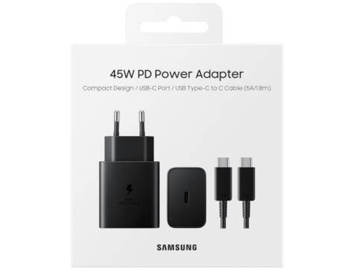 Samsung Caricatore 45W EP-T4511 FC2 USB-C +Cavo1.8m USB-C Black Samsung Caricatore 45W EP-T4511 FC2 USB-C +Cavo1.8m USB-C Black