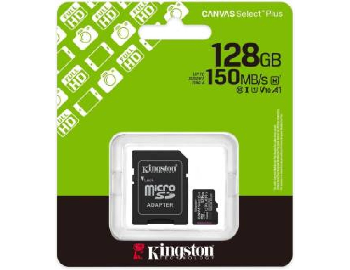 Kingston Micro SD 128GB Cl10 Canvas S.Plus SDCS3/128GB +Ad.SD