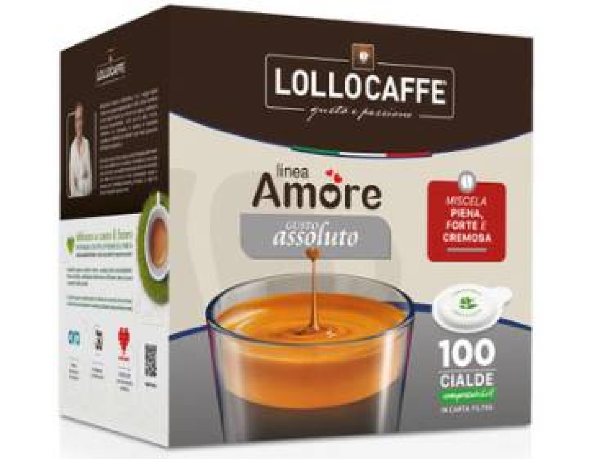 Lollocaffè Box Cialde Amore Assoluto 44mm 100pz
