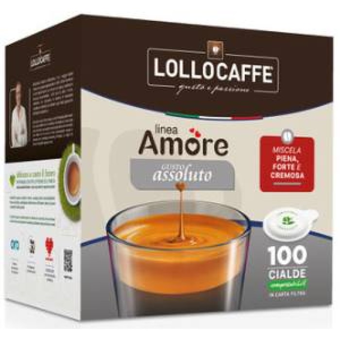 Lollocaffè Box Cialde Amore Assoluto 44mm 100pz