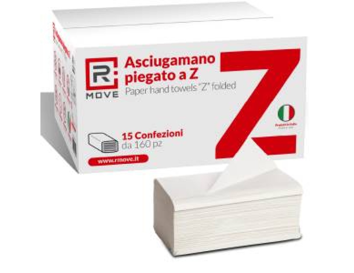 RMove Asciugamano Carta Piegato a Z per Dispenser 15 cnf da 160pz