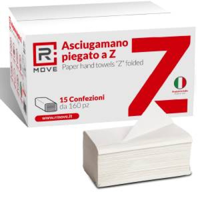 RMove Asciugamano Carta Piegato a Z per Dispenser 15 cnf da 160pz