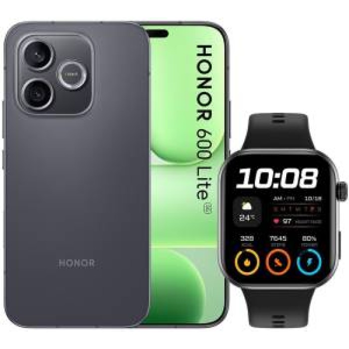Honor 600 Lite 8+256GB 6.6"5G Velvet Black DS + Watch 2i ITA
