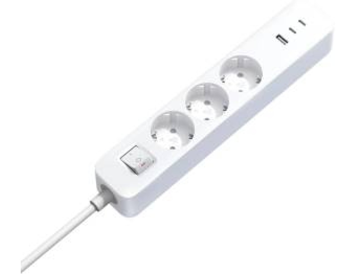 Xiaomi Multipresa PowerStrip 3 Schuko + 3 USB 16A/250V 1.4M White